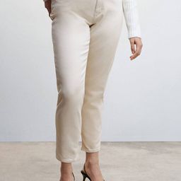 MANGO Women High-Rise Mom-Fit Stretchable Sustainable Jeans-image-78