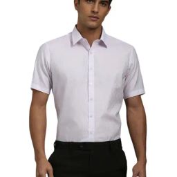 Louis Philippe White Cotton Slim Fit Printed Shirt-picture-18