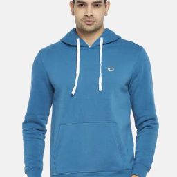 Ajile By Pantaloons Blue Cotton Regular Fit Hooded Sweatshirt-picture-16