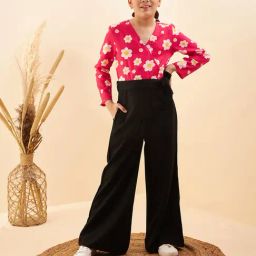 Cherry & Jerry Girls Black V-Neck Full Length Jumpsuit-image-32