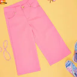Pantaloons Junior Lemonade Pink Flared Fit Pants-image-28