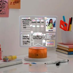 Kids Personalized Planner Brown Base LED Lamp-image-96
