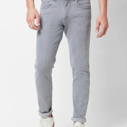 Giordano Light Grey Slim Fit Jeans-picture-4