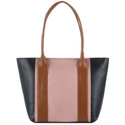 Toteteca Pink Color Block Medium Tote Handbag-picture-2