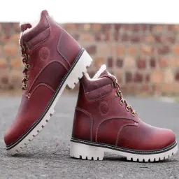 Bacca Bucci Men's MOSCOW Maroon Derby Boots-image-7