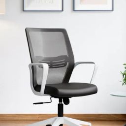 Godrej Interio Vurv Black Fabric Mid Back Office Chair-69