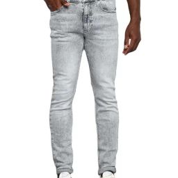 Calvin Klein Jeans Grey Cotton Skinny Fit Jeans-picture-48