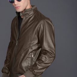WROGN Men Olive Green Solid Bomber-image-90