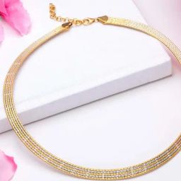 Zavya 925 Silver Radiant Layered Dual-Plated Necklace for Women-29