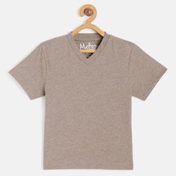 METRO KIDS COMPANY Boys Brown V-Neck T-shirt-image-43