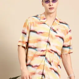 Mast & Harbour Abstract Printed Casual Shirt-image-24
