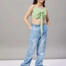 StyloBug Girls Blue Solid Jeans-image-53