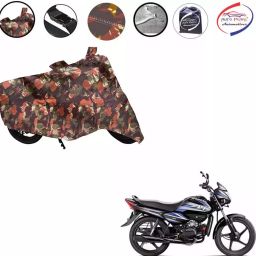 Auto Pearl Polyester Waterproof Two Wheeler Cover for Hero Splendor NXG,(Jungle Print)-image-66