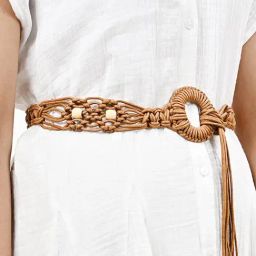 Kazo Brown Woven Casual Belt for Women-image-49