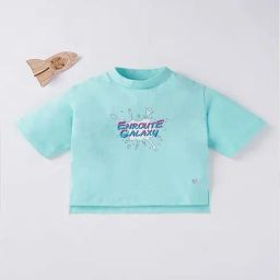 Ed-a-Mamma Kids Blue Graphic Print T-Shirt-image-91