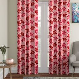 Cortina Set of 2 Floral Printed Long Door Curtains-48