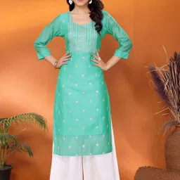Rangita Ethnic Motifs Embroidered Thread Work Straight Kurta-image-92