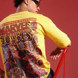 MARVEL STREET Printed Drop-Shoulder Sleeves Pure Cotton T-shirt-picture-28