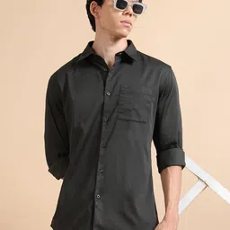 RIGS AND RAGS Men Solid Spread Collar Cotton Casual Shirt-picture-34