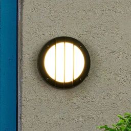 Fos Lighting 3-Stripe Aluminium Round Outdoor Bulkhead Wall Light-image-67