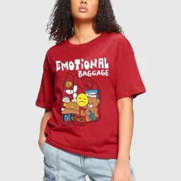 Bewakoof Red Graphic Print T-Shirt-picture-6