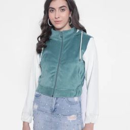 Crimsoune Club Green Front-Open Hoodie-4