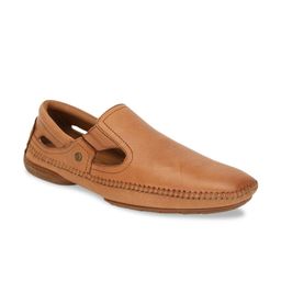 Hush Puppies Men Tan Brown Leather Sandals-image-64