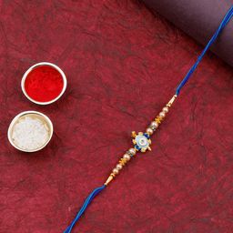 Silver Shine Set of 2 Rakhi With Greeting Card-image-84