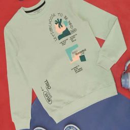 Pantaloons Junior Olive Cotton Printed Full Sleeves Sweatshirt-image-85