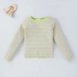 Ed-a-Mamma Kids Green & Purple Striped T-Shirt-51