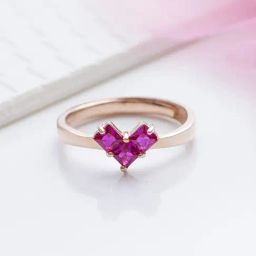 Zavya 92.5 Sterling Silver Adjustable Ring in Rose Gold-Plating-image-80