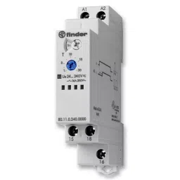 FINDER TIME DELAY RELAY, SPDT, 0.1S-24H, SCREW, 80.11.0.240.0000-36