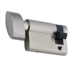 Magmus Mortise Pin Euro Profile Cylinder Lock 45 mm Silver Satin Finish Half with Knob, 5151040.05-image-5
