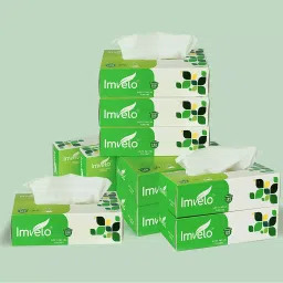 Imvelo 2 Ply Facial tissues Regular Home pack OBA Free Pack of 10, 100 pulls Ultra Soft Quality-9