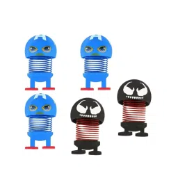 AllExtreme EML005 Yellow Shaking Head Dance Toy with Colorful LED Light for Car, Decoration,Party, 5 pc-25