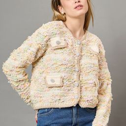 KASMA Women Self Design Cable Knit Woollen Cardigan-image-102
