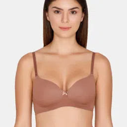 Zivame Brown Non Wired Padded T-Shirt Bra-picture-14