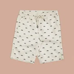 Pantaloons Junior Beige Cotton Printed Shorts-picture-13