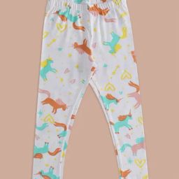 Pantaloons Junior White Cotton Printed Leggings-picture-8