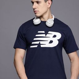New Balance Brand Logo Print Pure Cotton T-shirt-image-15