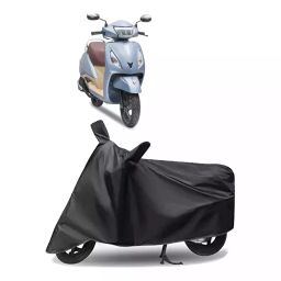 Auto Pearl Polyester Two Wheeler Cover for TVS Jupiter Grande (Grey)-image-17