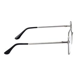 CREEK Blue Light Blocking Blue Cut Zero Power Anti-Glare Eyeglasses, Hexagon Frame For Eye Protection From Uv By Computer/Tablet/Laptop/Mobile (With Torch And Testing Card, Silver, Unisex) image 4
