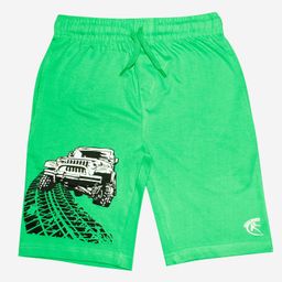 Kiddopanti Knee Length Jeep Printed Shorts - Green-picture-19