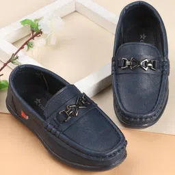 Cute Walk by Babyhug Slip On Formal & Party Wear Shoes with Applique - Navy Blue-picture-31