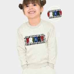 Mi Arcus 30% Cotton 70% Polyester Full Sleeves Friday Embroidered  Winter wear Sweatshirt - Grey-picture-23