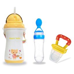 Chinmay Kids Soft Straw Feeding Sipper Anti Spill for Kids With Fruit Feeder And Soother - Made of Food-Grade Material, 100% free of BPA (Yellow-Blue-Yellow)-image-95