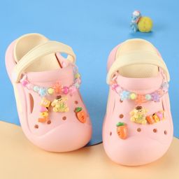 Oh! Pair Slip On Clogs with Star Applique - Pink-image-2
