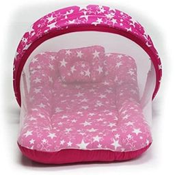 Kradyl Kroft Bassinet Style Mosquito Net Bedding for Infants-Pink Star-picture-18