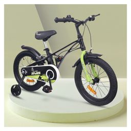 R for Rabbit Tiny Toes Ryder Bicycle with Training Wheel 14 Inch - Black & Green-19
