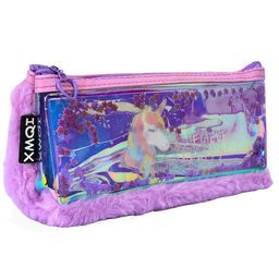 Little Hunk Unicorn Pencil Pouch for Girls | Holographic Transparent Stationery Zip Case | Pastel Color School Pouch for Kids & Teens | Multicolor Organizer Bag , Purple-11